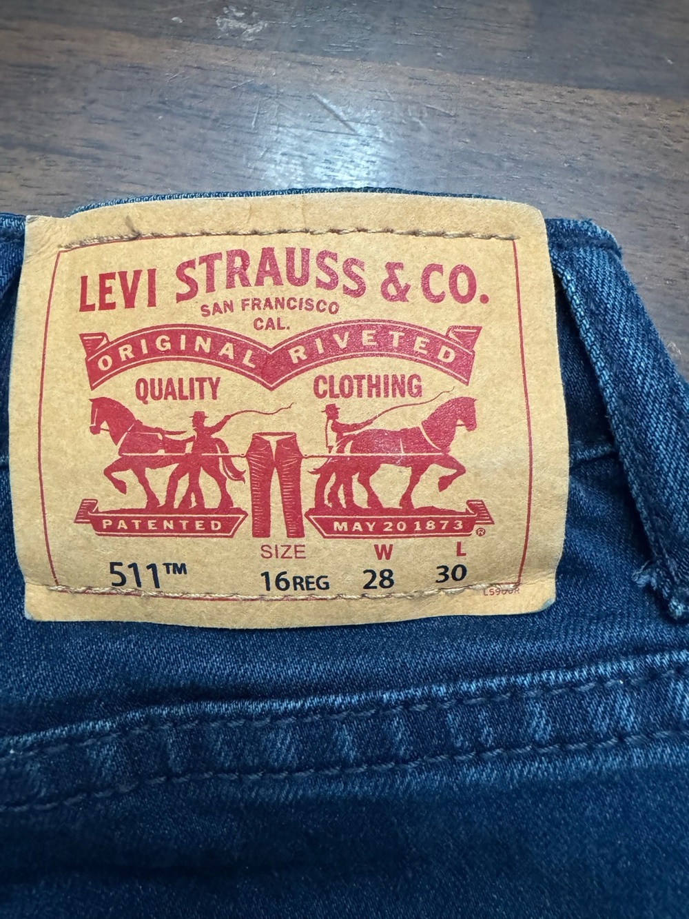 Levi’s 511 Slim Jeans Boys Size 16 Wash Stretch - Picture 2 of 6